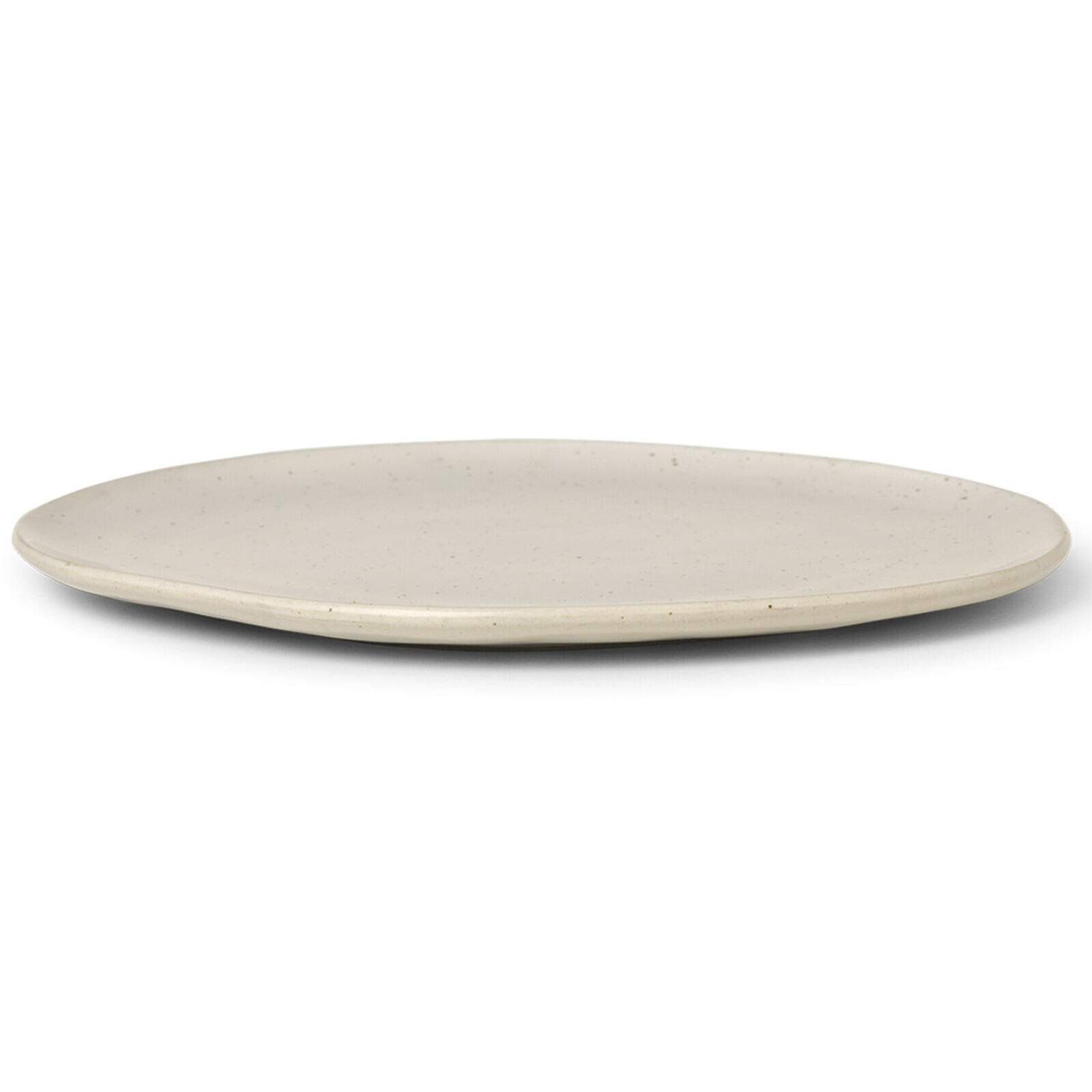 Jídelní talíř FLOW 27 cm, bílá, kamenina, ferm LIVING