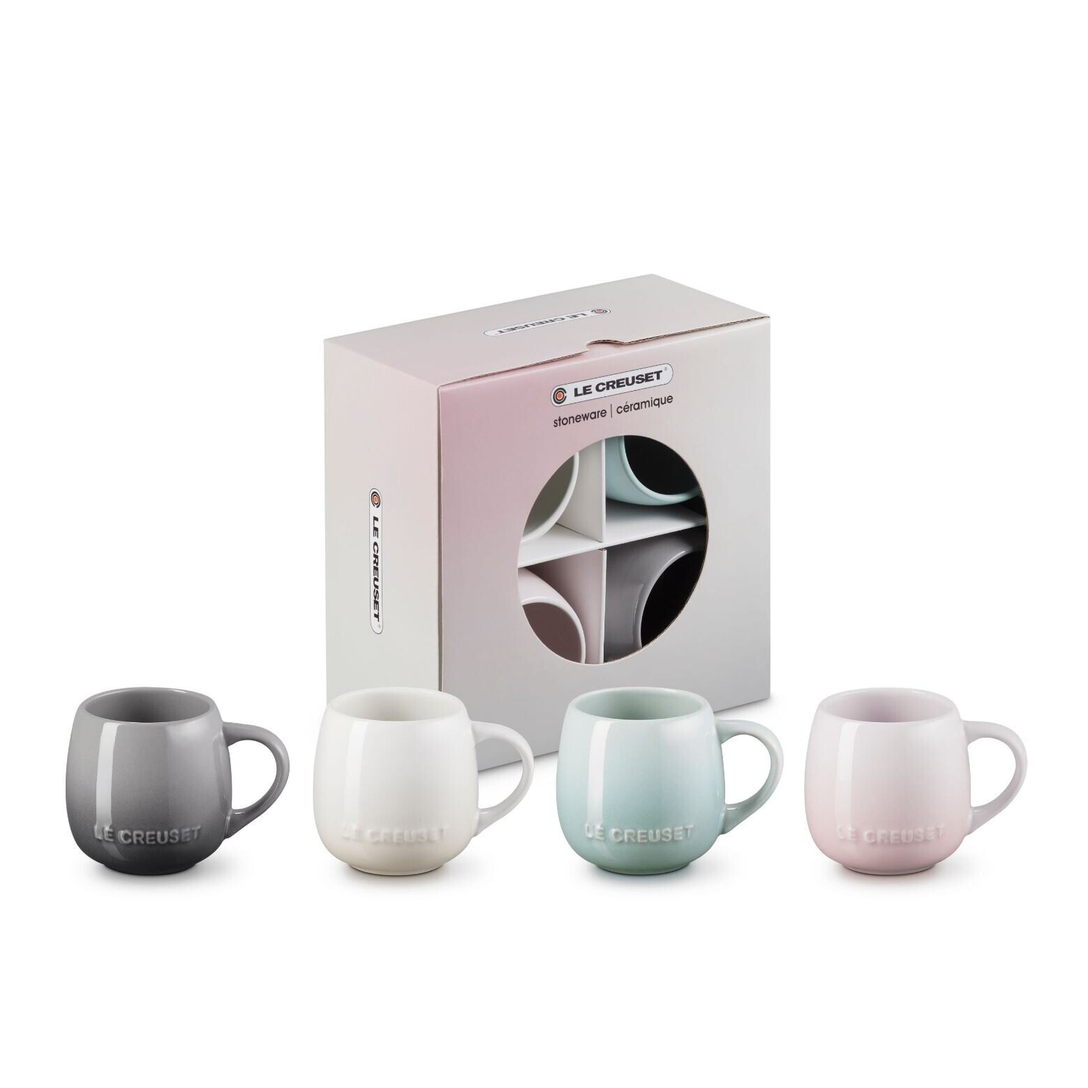 Hrnek COUPE 320 ml, sada 4 ks, kamenina, Le Creuset