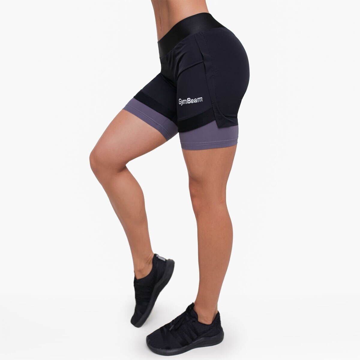 GymBeam Dámskéí Šortky 2in1 Black Grey