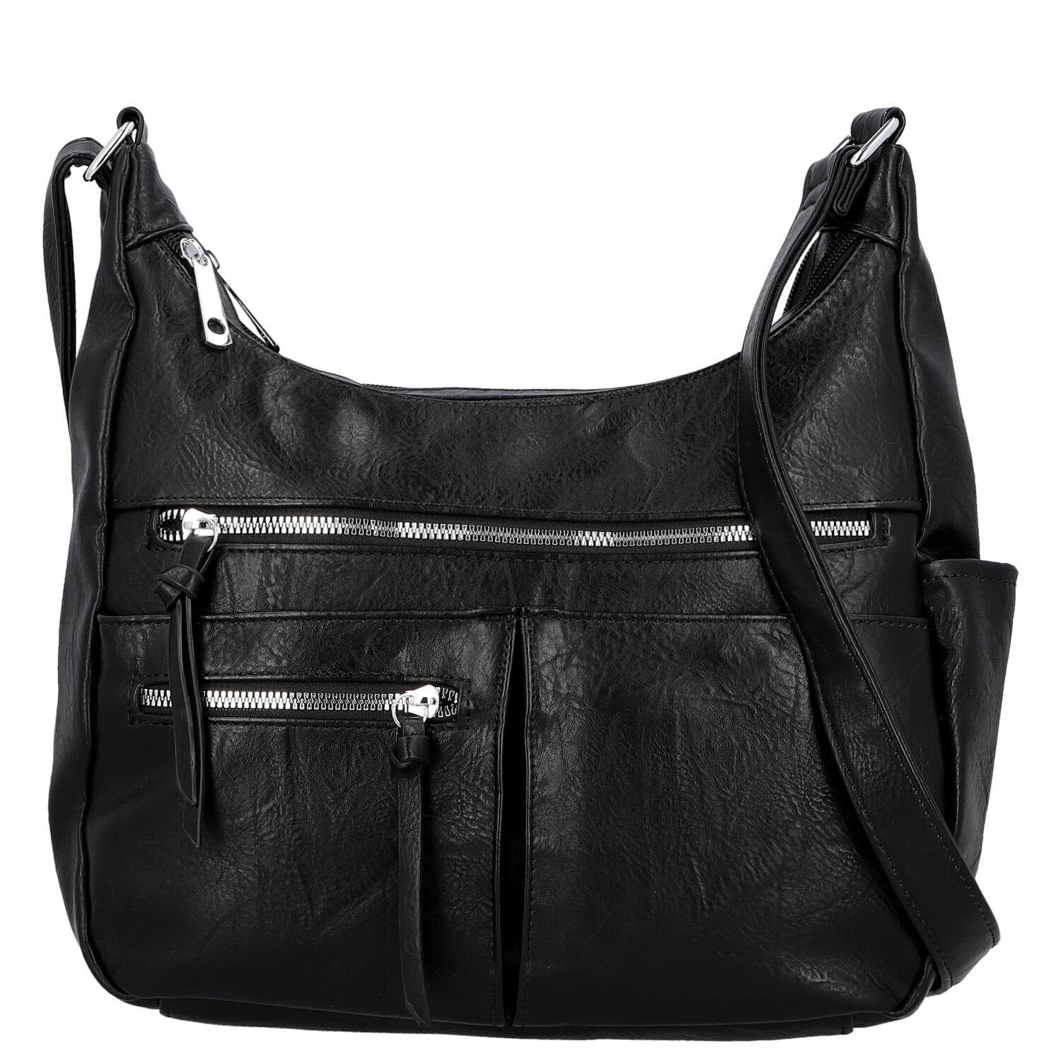 Stylová dámská koženková crossbody kabelka Timea, černá