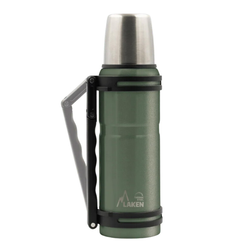 Termoláhev ocelová s rukojetí Laken 1200 ml - olivová