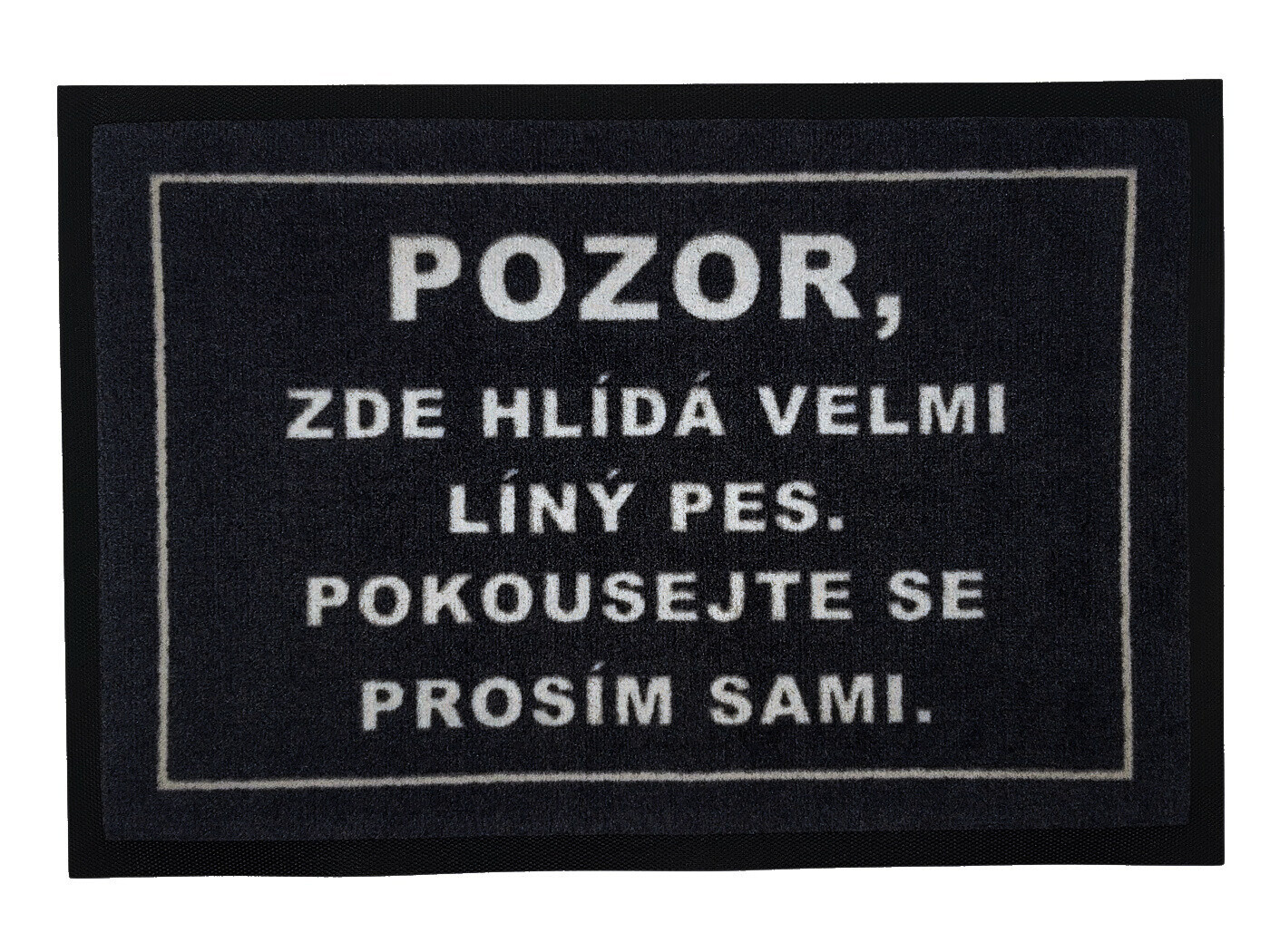 TRHÁK: Rohožka Líný pes 40x60 cm - na ven i na doma, 40x60, černá, GDmats