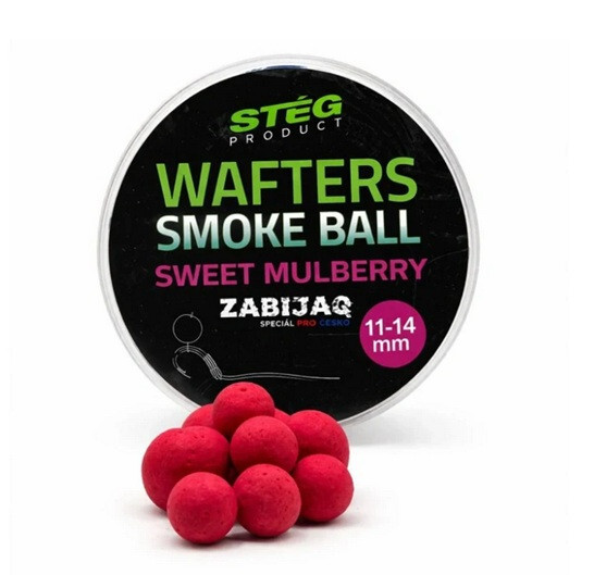 Stég Boilie Zabijaq Wafters SMOKE BALL 11-14 mm Sweet Mulberry 40g