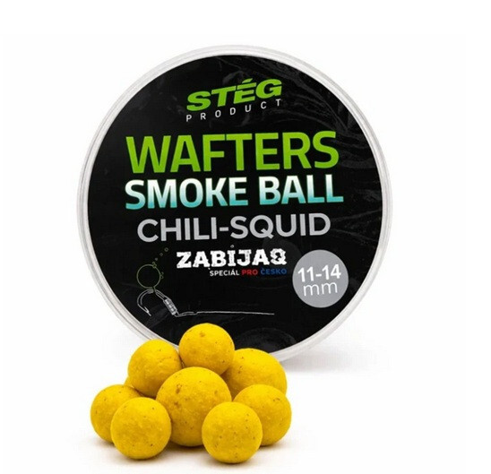 Stég Boilie Zabijaq Wafters SMOKE BALL 11-14 mm Chili - Squid 40g