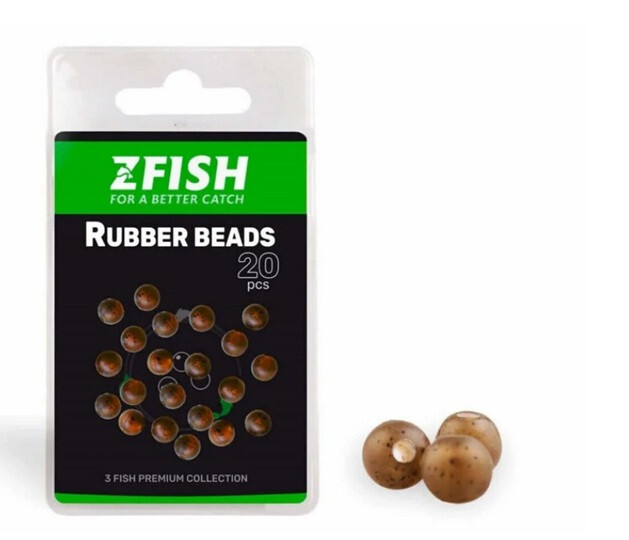 ZFISH Gumové korálky Rubber Beads 20ks 8mm