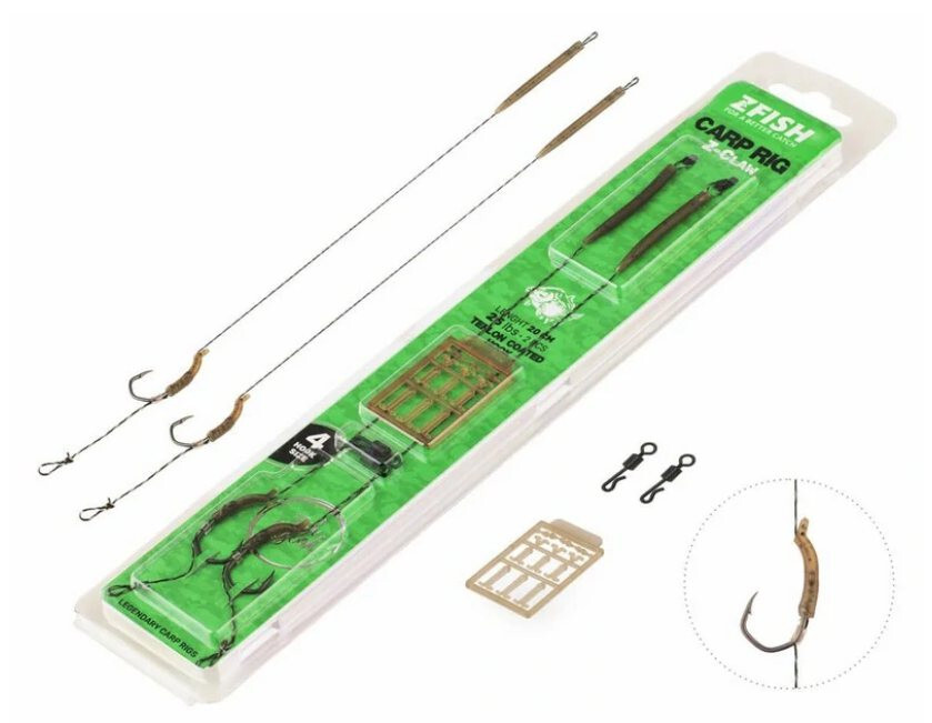ZFISH -  Návazec Z-Claw Carp Rig 20 cm – vel. 6 (2 ks)
