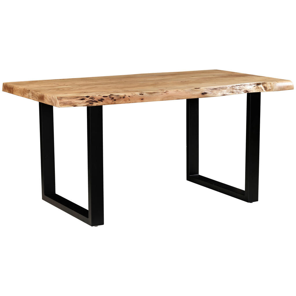 P & B JÍDELNÍ STŮL, akácie, černá, barvy akácie, 160/90/76 cm