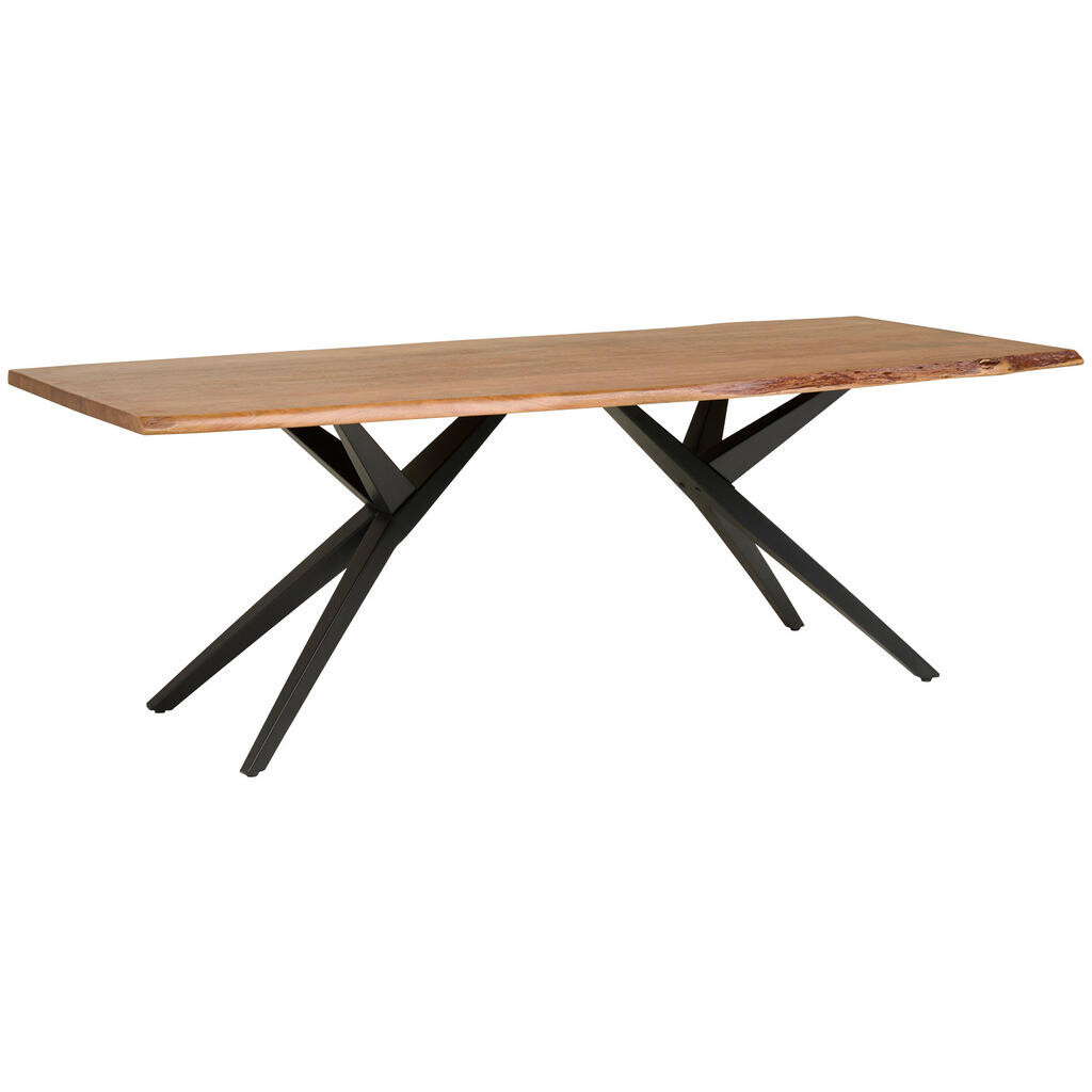 P & B JÍDELNÍ STŮL, akácie, černá, barvy vlašských ořechů, 220/100/76 cm