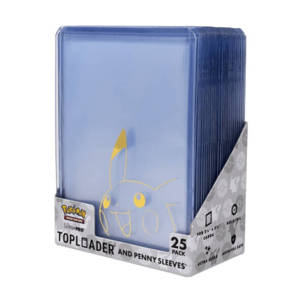 Pokémon Pikachu Toploader and Penny Sleeves Combo (25x Toploader, 25x obal)