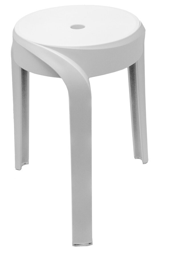 Ridder STAN koupelnová stolička, průměr 30cm, bílá