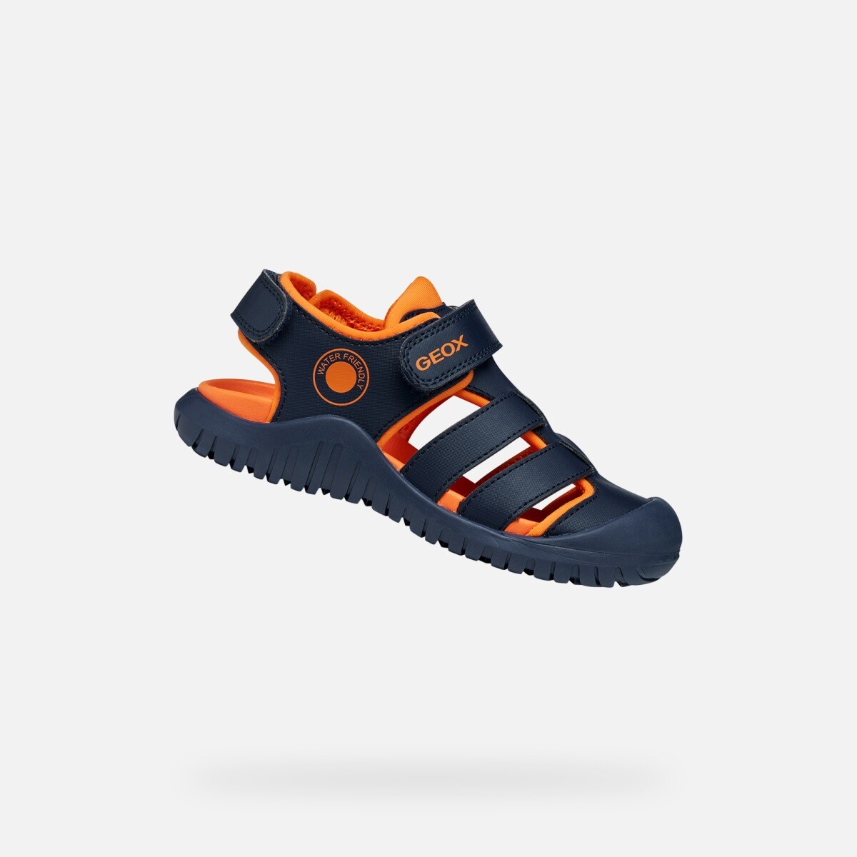 Chlapecké sandály geox s. fusbetto pro modrá/oranžová 32