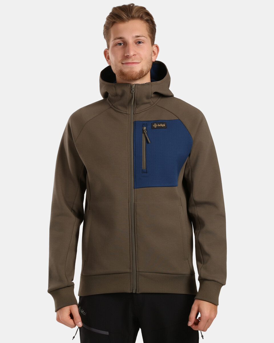 Pánská bavlněná mikina kilpi balu-m khaki s