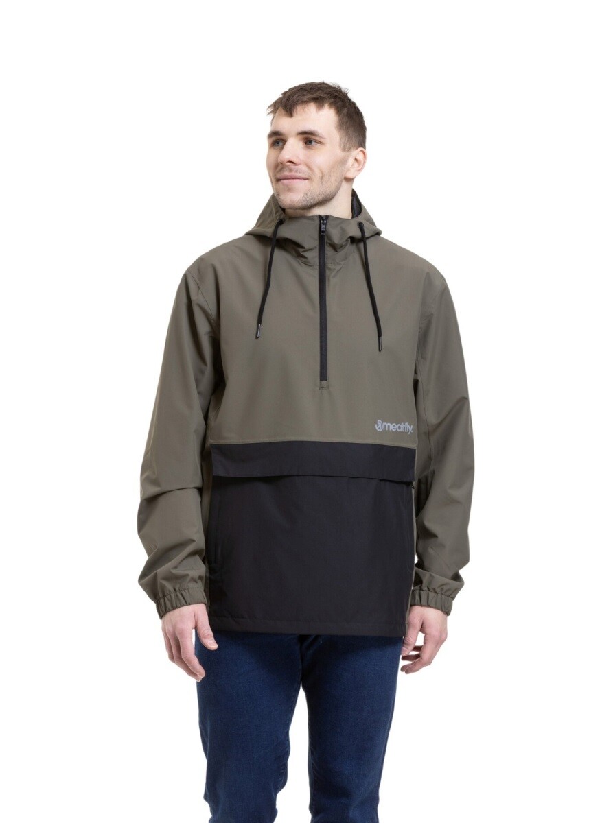 Pánská street bunda meatfly henry khaki/černá m