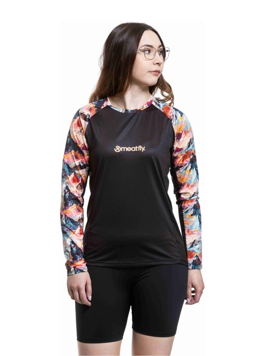 Dámský bike dres meatfly leah černá/multicolor s