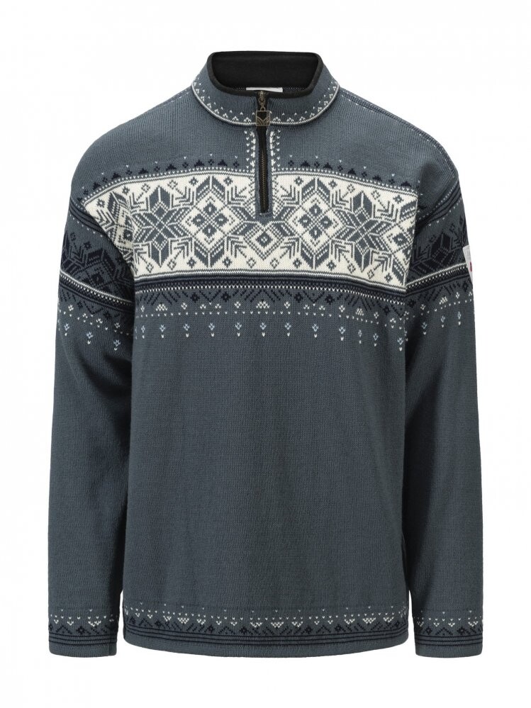 DALE OF NORWAY BLYFJELL pánský svetr Steel,Offwhite,Navy velikost: L