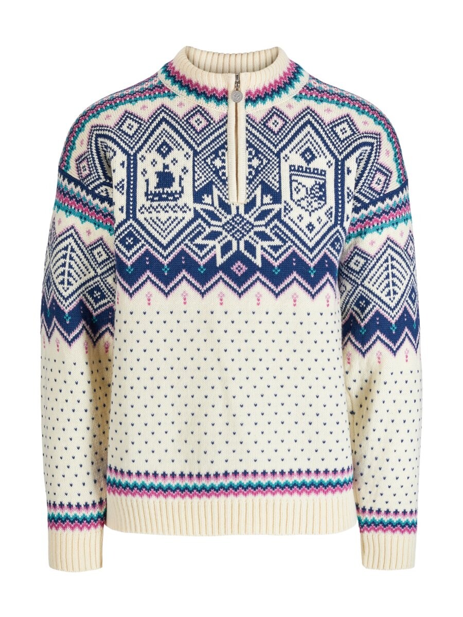 DALE OF NORWAY TRONDHEIM pánský svetr Offwhite, Indigo, Orchid velikost: L
