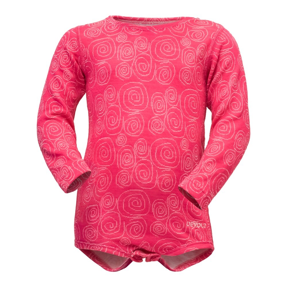 DEVOLD ACTIVE dětské body s dlouhým rukávem Watermelon velikost: 56