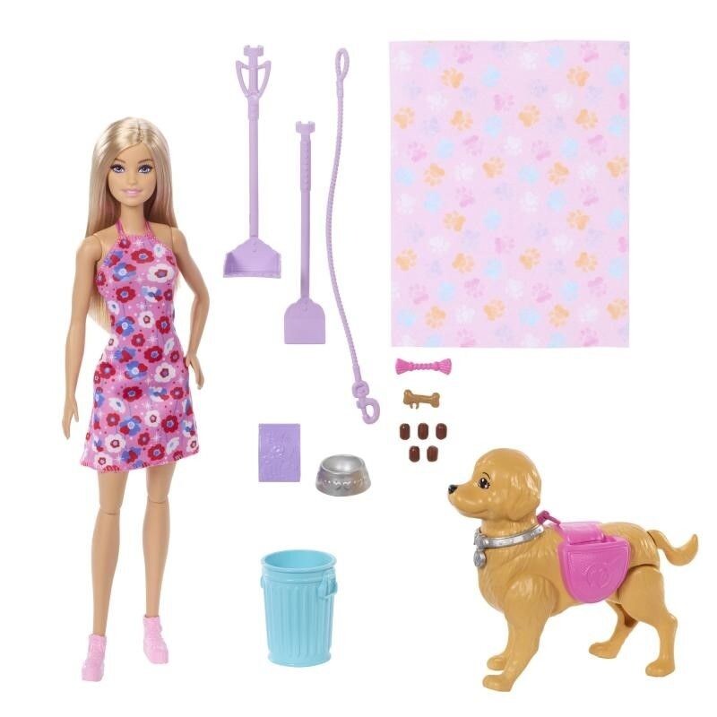 Mattel Barbie® panenka s pejskem na procházce, JJB46