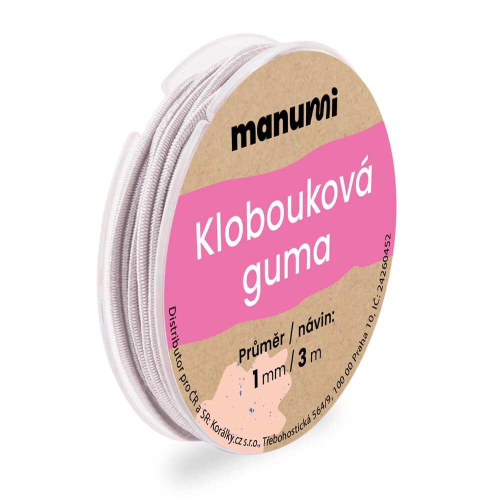 Manumi Klobouková guma 1 mm/3m šedá č. 11 - 1 ks