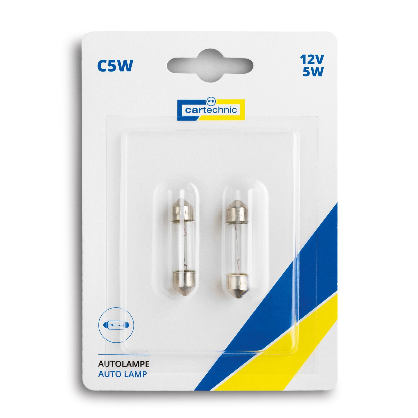 Žárovka koncového, obrysového světlometu Cartechnic C5W, tzv. sufitka (12V, 5W, SV8,5-8)