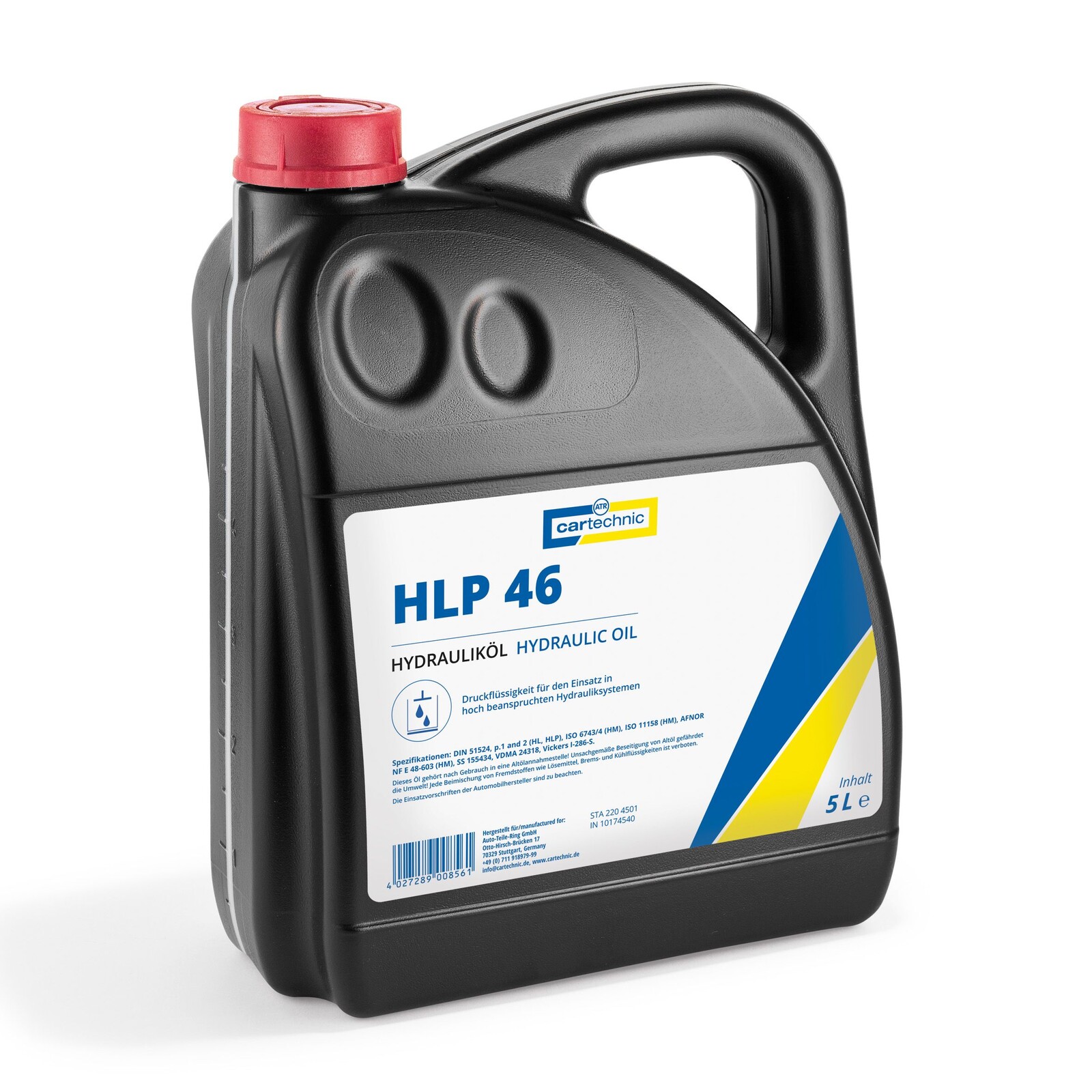 Hydraulické oleje HLP 46, různé objemy - Cartechnic Objem: 5 L