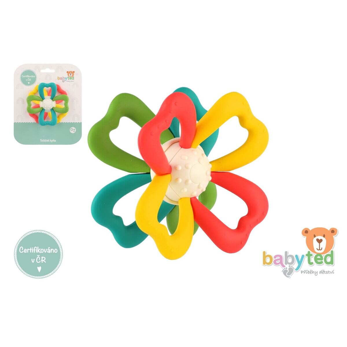 Babyted Točáček kytka silikon/plast