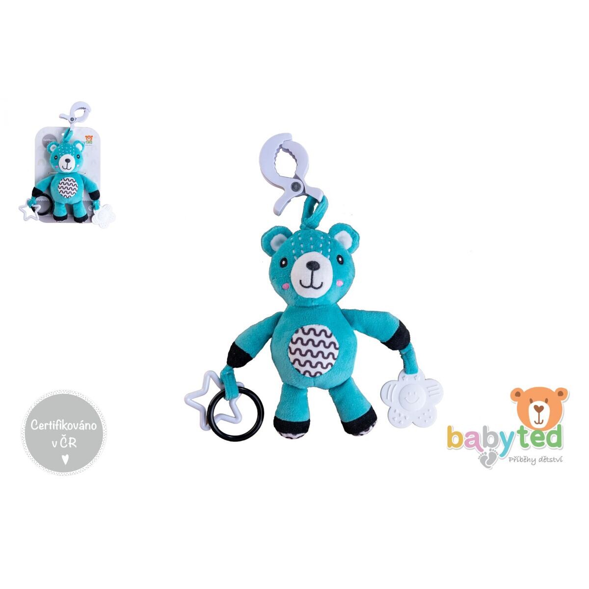 Babyted Medvídek chrastítko plyš 30cm závěs na postýlku/kočárek