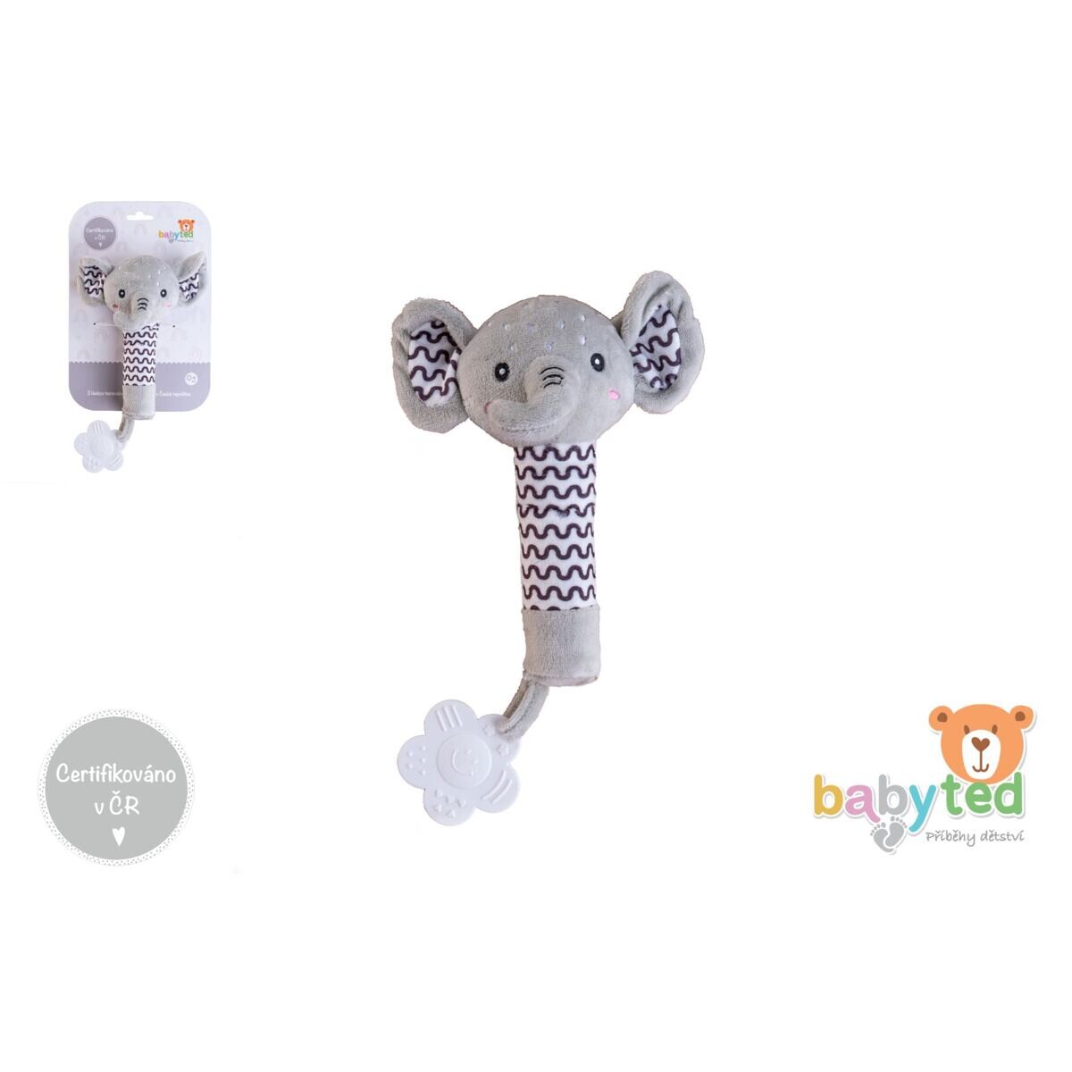 Babyted Slon pískátko/kousátko plyš 25cm