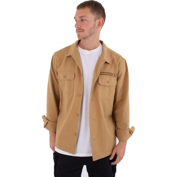 Košile Hurley Kraft L/S - Béžová - L