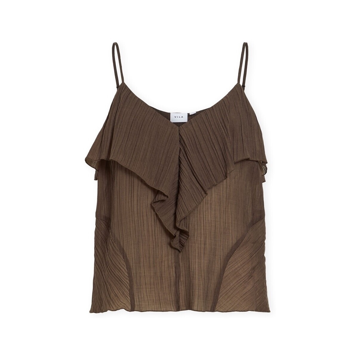 Vila  Top Danira - Slate Black  Hnědá