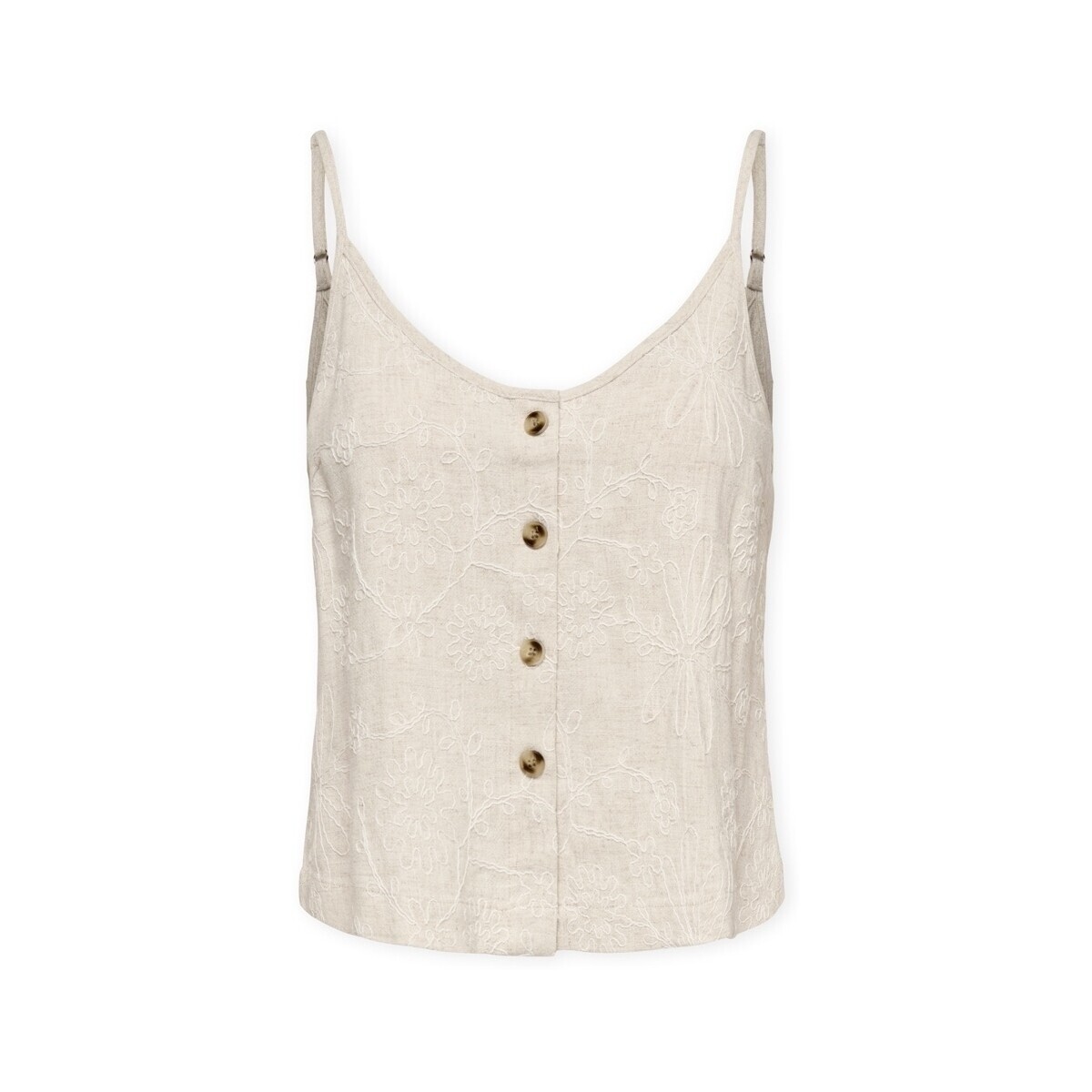 Only  Top Siesta Linen - Moonbean  Béžová