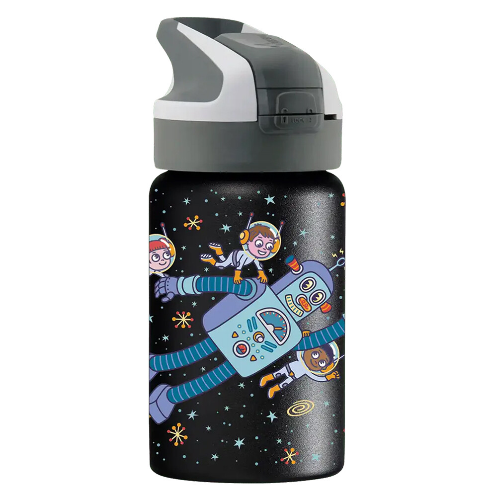 Termoláhev ocelová Laken Summit 350 ml Space Robot - černá-šedá