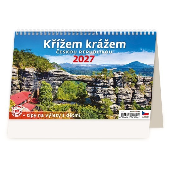 Helma 365 Stolní kalendář 2027 - Křížem krážem Českou Republikou - S23-27 - Helma 365 Česká Republika Česká Republika 10