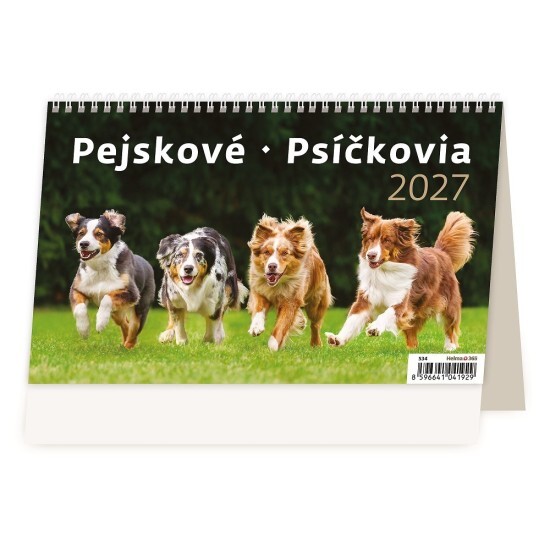 Helma 365 Stolní kalendář 2027 - Pejskové/Psíčkovia - S34-27 - Helma 365 Psi Psi 10