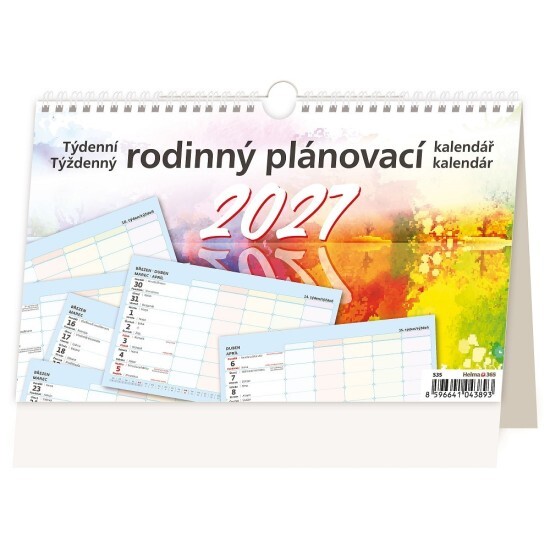 Helma 365 Stolní kalendář 2027 - Týdenní rodinný plánovací kalendář - S35-27 - Helma 365 Rodinný Rodinný 10