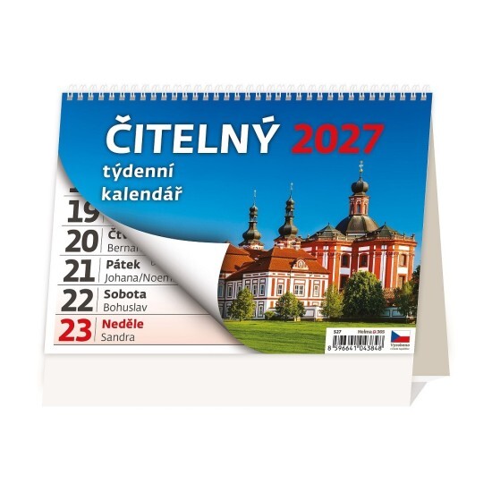 Helma 365 Stolní kalendář 2027 - Čitelný týdenní kalendář - S27-27 - Helma 365 Různé Různé 10