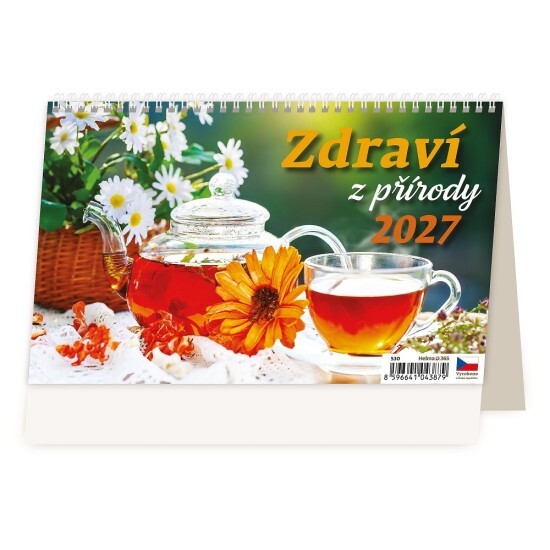 Helma 365 Stolní kalendář 2027 - Zdraví z přírody - 14 denní  - S30-27 - Helma 365 Příroda Příroda 10