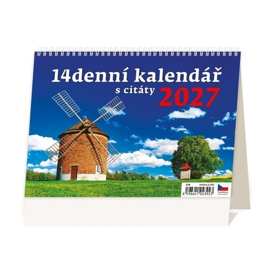 Helma 365 Stolní kalendář 2027 - 14denní kalendář s citáty - S39-27 - Helma 365 Různé Různé 10