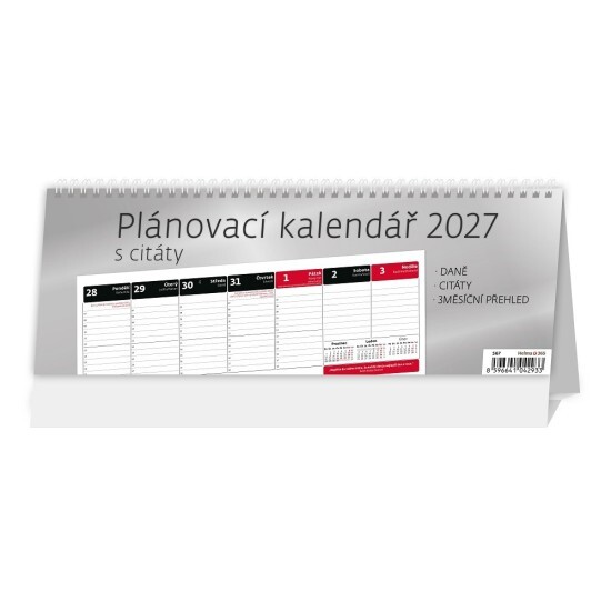 Helma 365 Stolní kalendář 2027 - Plánovací kalendář s citáty - S67-27 - Helma 365 Různé Různé 10