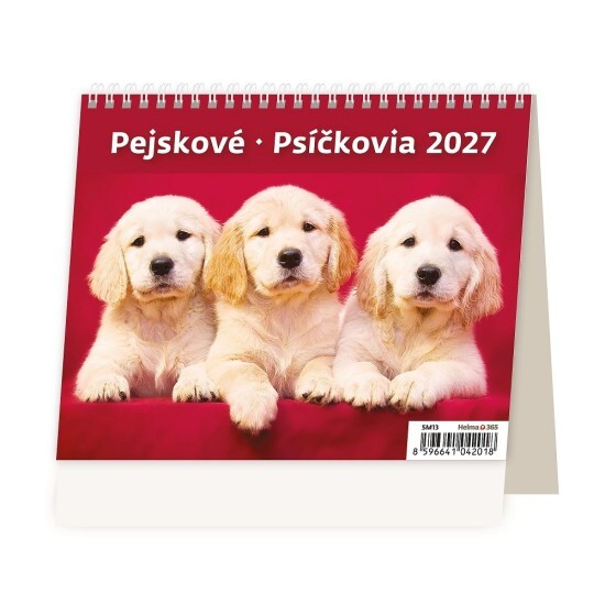 Helma 365 Stolní kalendář 2027 - MiniMax Pejskové - SM13-27 - Helma 365 Psi Psi 10
