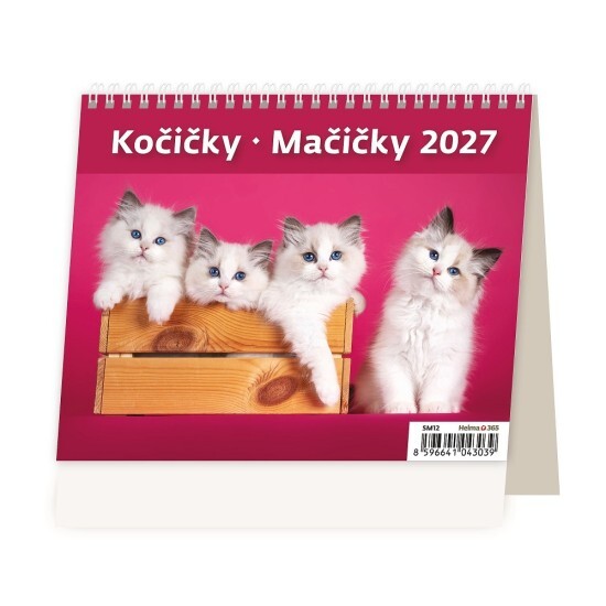 Helma 365 Stolní kalendář 2027 - MiniMax Kočičky - SM12-27 - Helma 365 Kočky Kočky 10