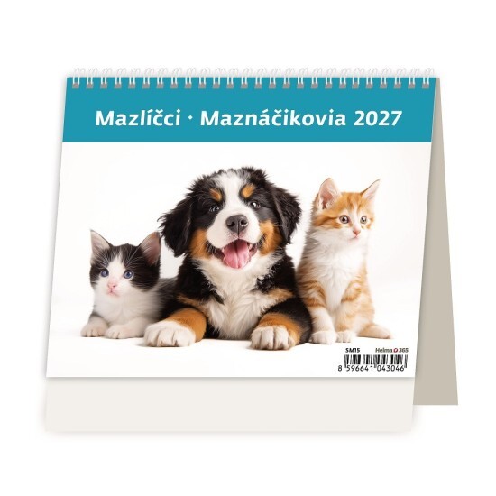 Helma 365 Stolní kalendář 2027 - MiniMax Mazlíčci - SM15-27 - Helma 365 Zvířata Zvířata 10