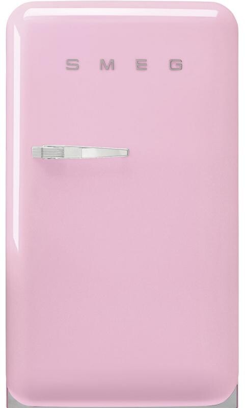SMEG FAB10RPK6 Lednice 50's Retro Style, pravá, růžová, 105 + 17 l