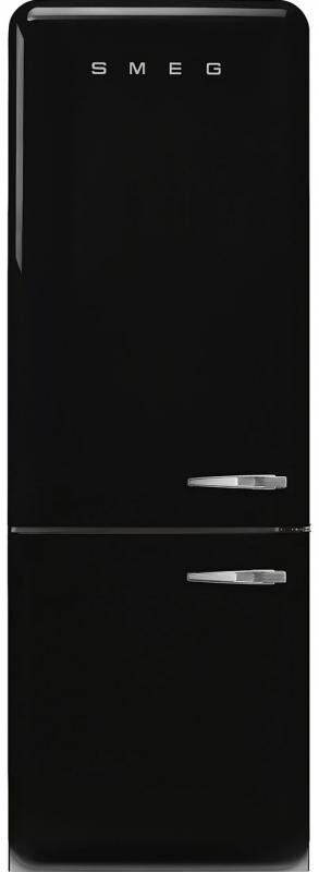 SMEG FAB38LBL6 Lednice 50's Retro Style, levá, černá, 344 + 137 l