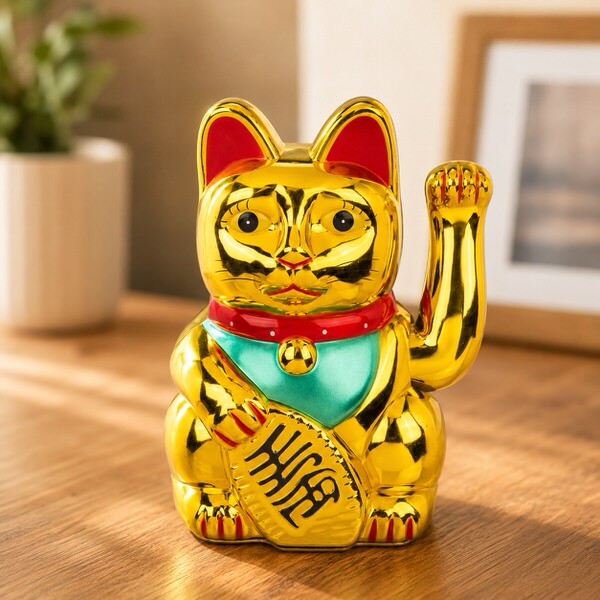 Mávající kočka štěstí Maneki Neko