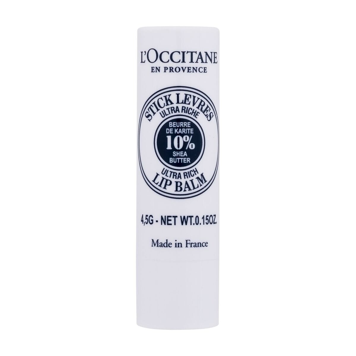 L'Occitane Shea Butter Ultra Rich Lip Balm Stick hydratační balzám na rty 4.5 g