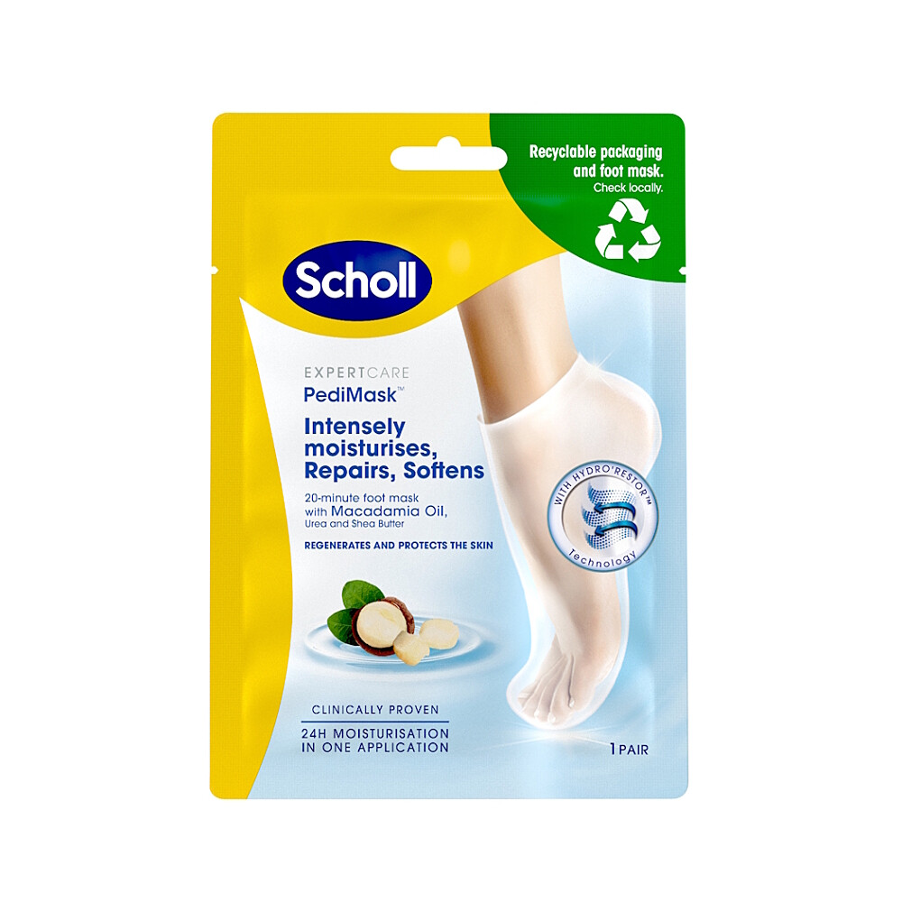SCHOLL Expert Care Vyživující maska na nohy s makadamovým olejem 1 pár