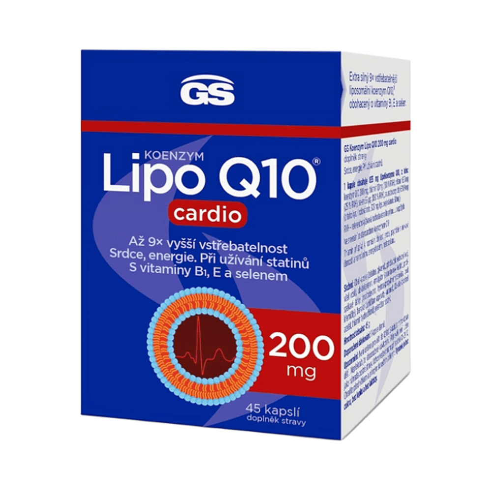 GS Koenzym Lipo Q10 200 mg cardio 45 kapslí