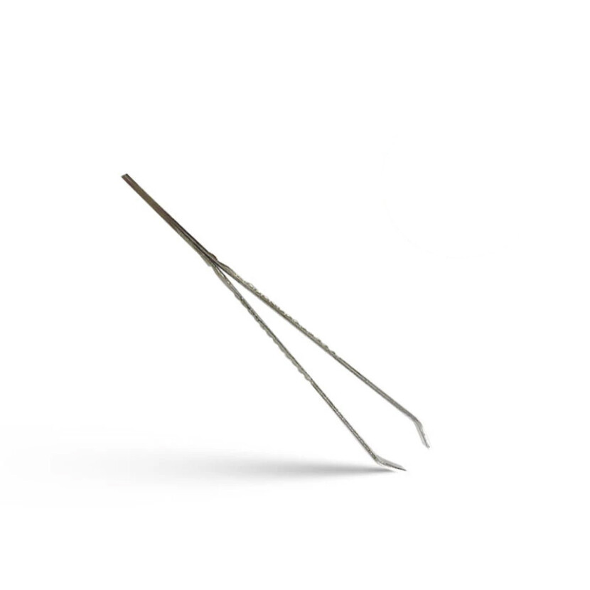 Pinzeta šikmá Svorto 8 cm - stříbrná