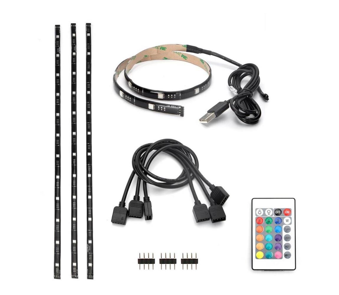 B.V. - SADA 4x LED RGB Stmívatelný pásek 0,5m LED/2,5W/5V IP65 +DO 100801TYQ
